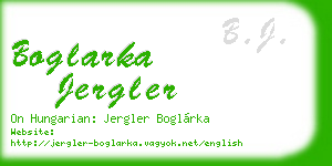 boglarka jergler business card